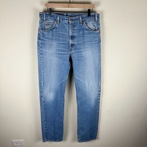 Vintage Levi's 505 Regular Fit Straight Leg Jeans 36x34 Waist 34" Inseam 33"